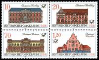 (1987-005) Лист (4 м 2х2) Германия (ГДР) "Почта"    Почтовые отделения III O
