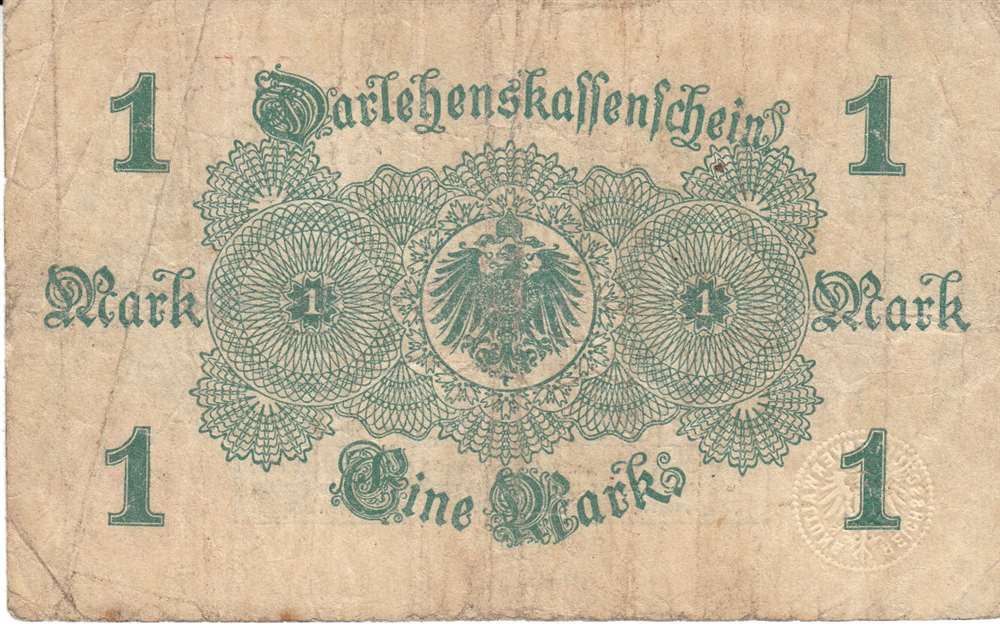 (1914) Ссудный чек Германия 1914 год 1 марка    F