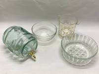 Посуда стекло бочонок для вина/воды, салатник, миска, ведерко для льда