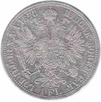 Монета Австро-Венгрия 1 гульден (флорин) 1873 год "Франц Иосиф I - Император Австро-Венгрии", XF