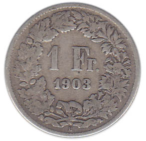 () Монета Швейцария 1903 год   &quot;&quot;     VF