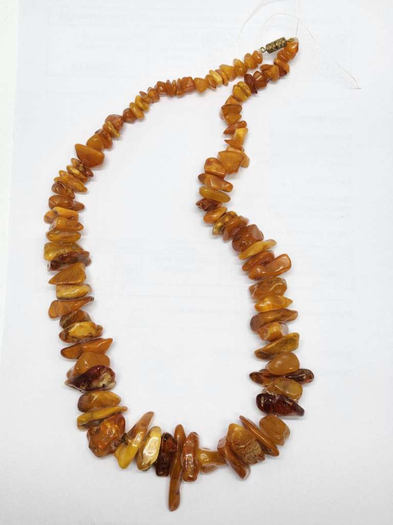 Бусы янтарь 92 грамма 55 см с застежкой