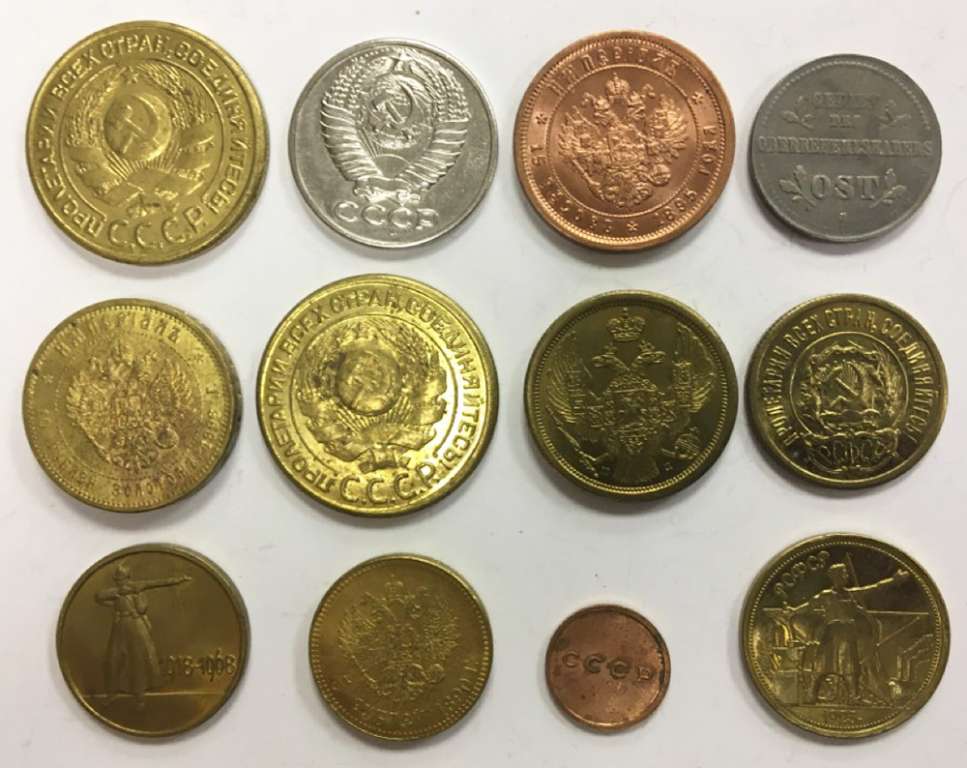 Набор копий монет, 12 шт.