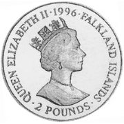 (№1996km49a) Монета Фолклендские Острова 1996 год 2 Pounds (Эдуард Исповедник - биметаллические)