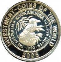 (2006) Монета Малави 2006 год 5 квача "Кукабурра"  1/25 унции Серебро Ag 999  PROOF