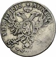 (№1740km43(appenzell)) Монета Швейцария 1740 год 20 Kreuzer