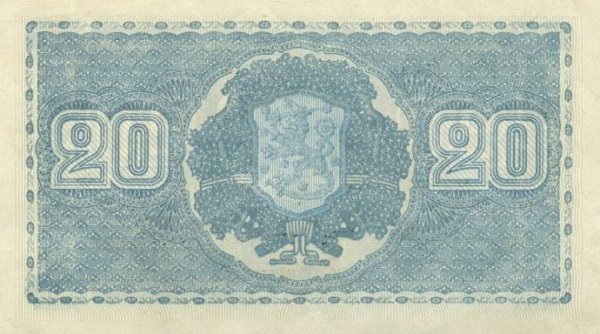 (1945 Litt A) Банкнота Финляндия 1945 год 20 марок    UNC