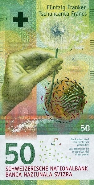 () Банкнота Швейцария 2015 год 50  &quot;&quot;   UNC