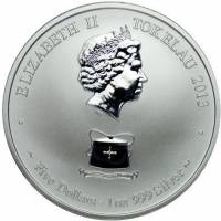 () Монета Токелау 2013 год 5 доллара ""  Биметалл (Серебро - Ниобиум)  UNC