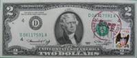 () Банкнота США 1976 год 2 доллара "Томас Джефферсон"   UNC