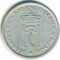 () Монета Норвегия 1951 год 1  ""   Медь-Никель  UNC