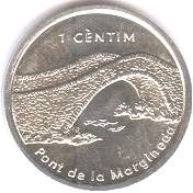 (№2003km199) Монета Андорра 2003 год 1 Cegrave;ntim