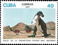 (1987-042) Марка Куба "Тираннозавр"    Доисторические животные III Θ
