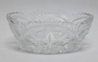 Салатник, хрусталь, 8*21*13 см, СССР (сост. на фото)