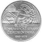 () Монета Чехословакия 1979 год 50 крон ""  Биметалл (Серебро - Ниобиум)  UNC