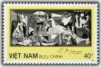 (1987-092) Марка Вьетнам "Герника"    Картины Пикассо III Θ