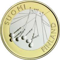 (007) Монета Финляндия 2010 год 5 евро "Сатакунта" 2. Диаметр 27,25 мм Биметалл  UNC