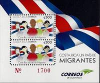 (№2013-54) Блок марок Коста-Рика 2013 год "Эмигранты", Гашеный