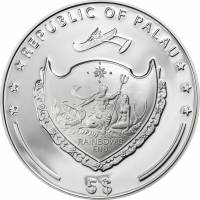 (№2013) Монета Палау 2013 год 5 Dollars (Четыре Листа Клевера)