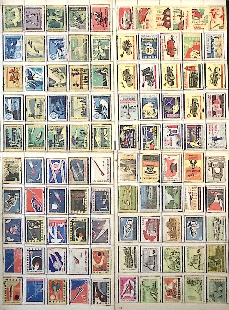 Набор спичечных этикеток, разные темы (17 альбомных листов)