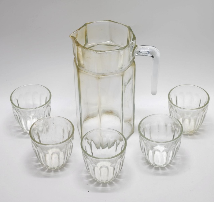 Графин и 5 стаканов стекло