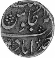 (№1827km260.2) Монета Индия 1827 год 1 Rupee (Мухаммад Акбар II в Ахмадабаде)