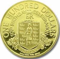 () Монета Британские Виргинские острова 1976 год 100  ""    AU