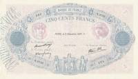 () Банкнота Франция 1937 год 500  ""   UNC