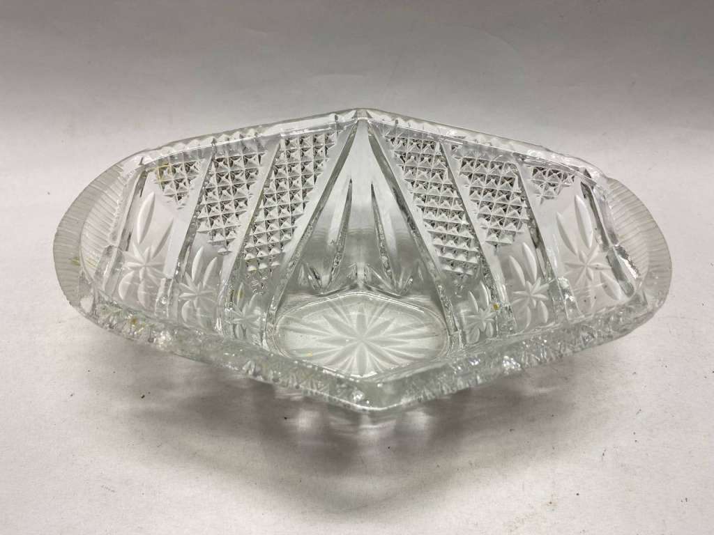 Салатник ладья хрусталь СССР