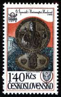 (1978-009) Марка Чехословакия "Медаль Карлова университета"    Всемирная выставка почтовых марок Пра