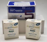 Ланцеты для глюкометра 170 шт + иглы инсулиновые 100 шт 31G 5 мм