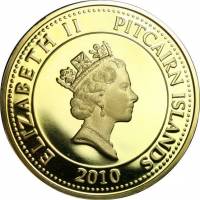 (№2010km60) Монета Питкерн 2010 год 2 Dollars (Х. М. А. В. Баунти)