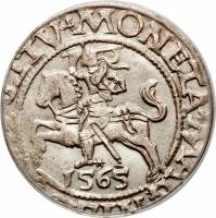 (№1565) Монета Литва 1565 год frac12; Groat