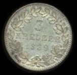 () Монета Германия (Империя) 1839 год 3  ""   Биметалл (Серебро - Ниобиум)  UNC