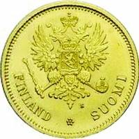 (1879, S) Монета Финляндия 1879 год 20 марок   Золото Au 900  UNC