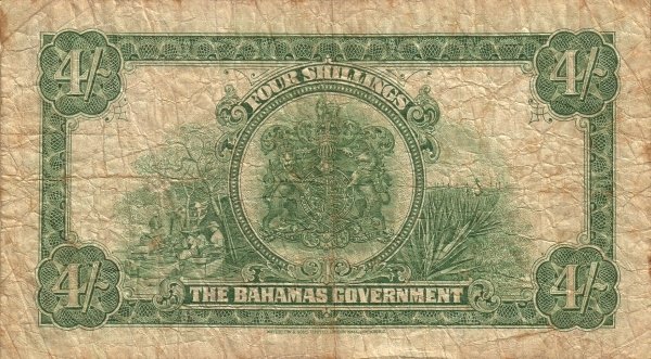 (№1930P-5) Банкнота Багамские острова 1930 год &quot;4 Shillings&quot;