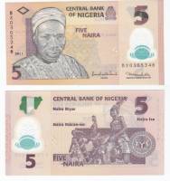 (2011) Банкнота Нигерия 2011 год 5 найра "Абубакар Тафава Балева" Пластик  UNC