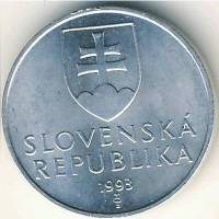 (№1993km17) Монета Словакия 1993 год 10 Halier