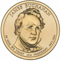 (15s) Монета США 2010 год 1 доллар "Джеймс Бьюкенен" 2010 год Латунь  PROOF