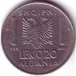 (№1939km29a) Монета Албания 1939 год 0.20 Lek (немагнитный)