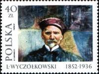 (1987-012) Марка Польша "Автопортрет"    Картины Леона Вычольковского I O