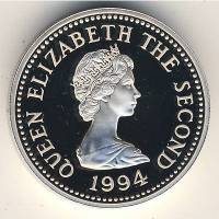 (№1994km91a) Монета Джерси 1994 год 1 Pound (Решительные 1877)