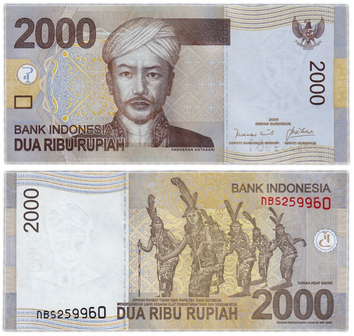 (2009) Банкнота Индонезия 2009 год 2 000 рупий &quot;Принц Антасари&quot;   UNC