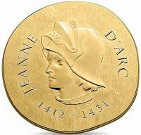 (№2016) Монета Франция 2016 год 50 Euro (Жан д')