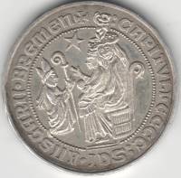 1979 Жетон Медаль Германия (ФРГ) Приход Святого Ансгара в Бремене 750 лет  Серебро Ag 900  XF