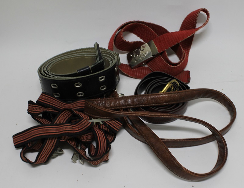 Набор ремней, подтяжки, 4 шт., СССР (сост. на фото)