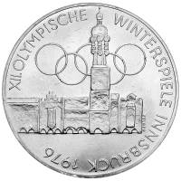 (1975) Монета Австрия 1975 год 100 шиллингов "XII Зимняя Олимпиада Инсбрук 1976" Халль Серебро Ag 64