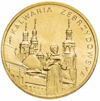 (192) Монета Польша 2010 год 2 злотых "Кальвария Зебжидовска"  Латунь  UNC