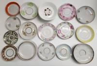 Блюдца 33 штуки чайные кофейные разные