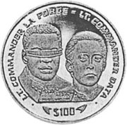 (№1996km215) Монета Либерия 1996 год 100 Dollars (Ла-Форж и данных)
